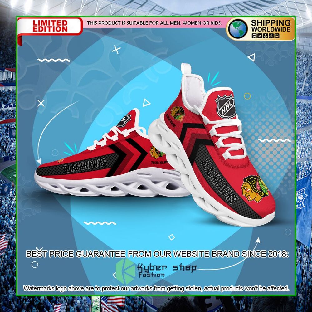 chicago blackhawks custom name clunky max soul shoes limited edition m1svf
