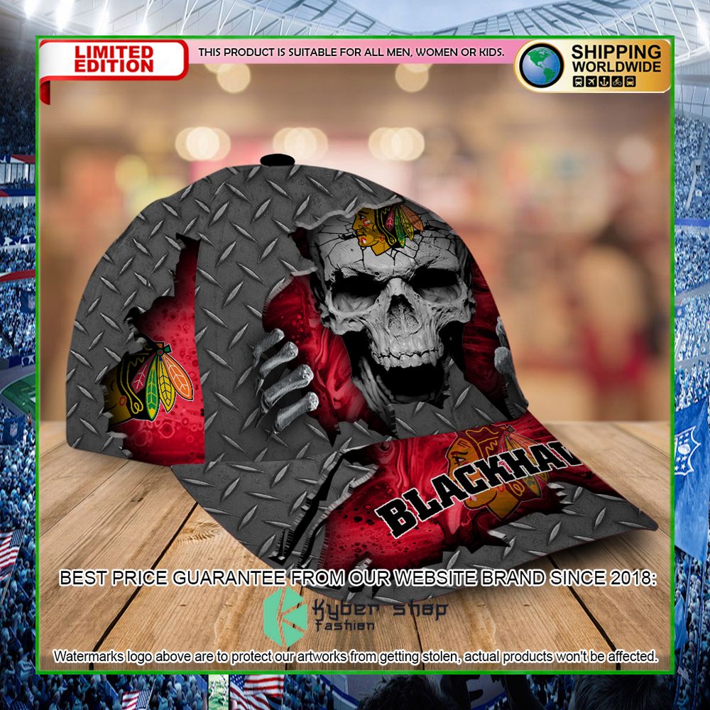 chicago blackhawks custom name nhl skull cap limited edition wmzih