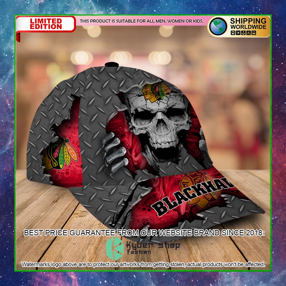 chicago blackhawks custom name nhl skull cap limited edition ztojq