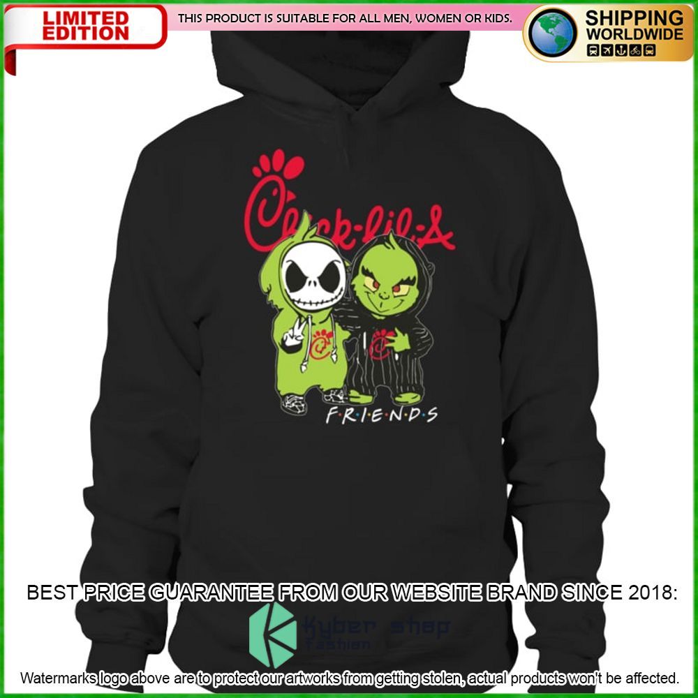 chick fil a jack skelltington grinch friends hoodie shirt limited edition e6w16