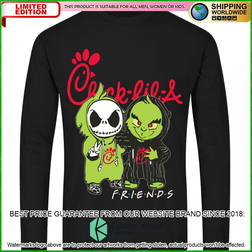 chick fil a jack skelltington grinch friends hoodie shirt limited edition takhu