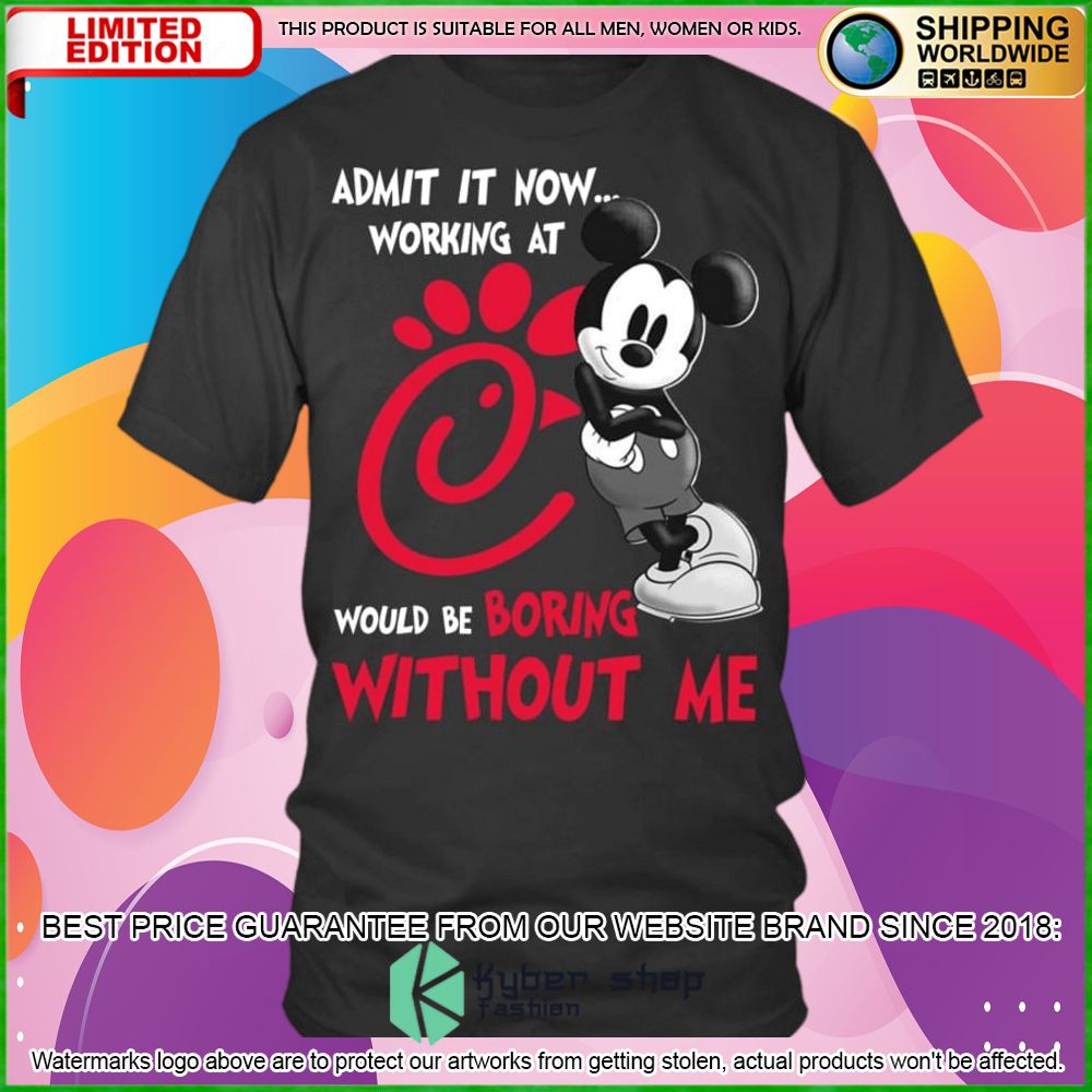 chick fil a mickey mouse admit it now working at hoodie shirt limited edition 0h58z