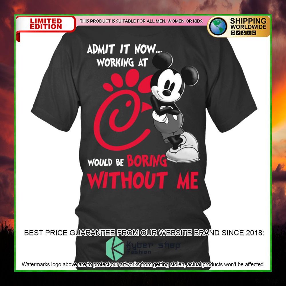 chick fil a mickey mouse admit it now working at hoodie shirt limited edition dkuwe