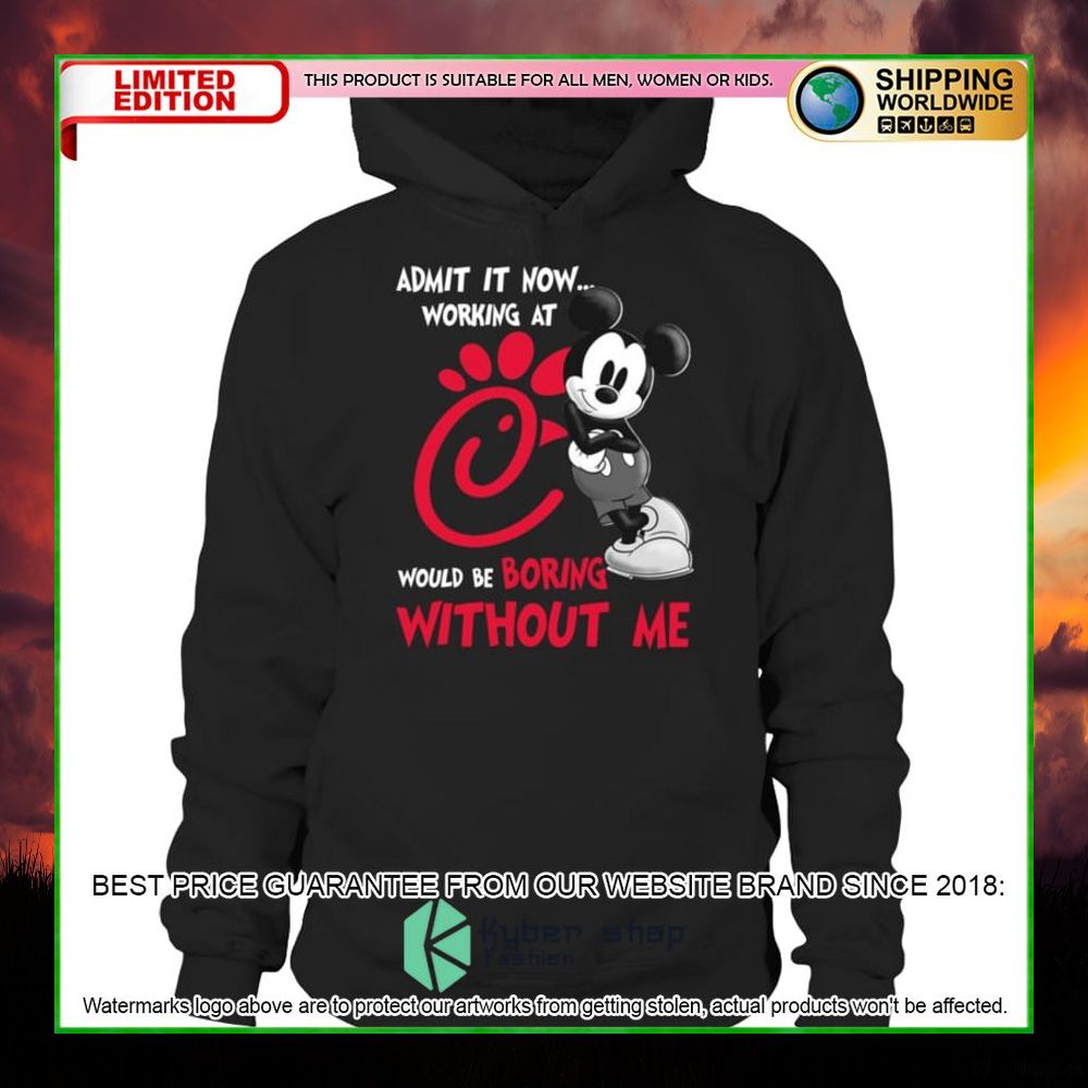 chick fil a mickey mouse admit it now working at hoodie shirt limited edition jyqnr