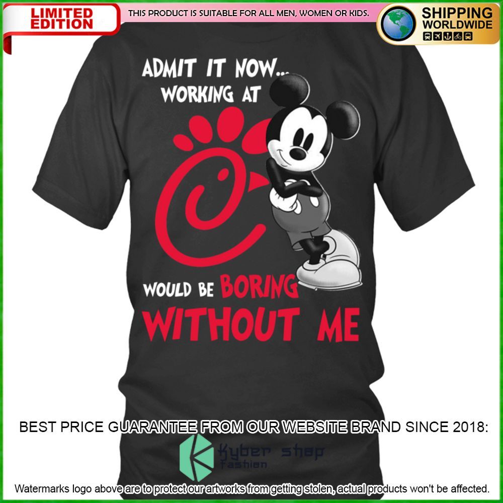 chick fil a mickey mouse admit it now working at hoodie shirt limited edition seoon