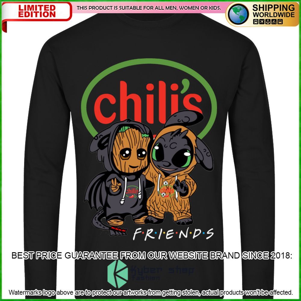 chilis baby groot stitch friends hoodie shirt limited edition 5vtff