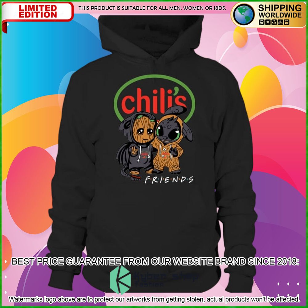 chilis baby groot stitch friends hoodie shirt limited edition g9dzm