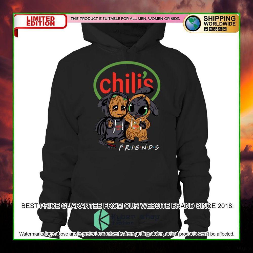 chilis baby groot stitch friends hoodie shirt limited edition ukuyy