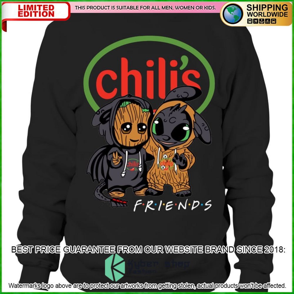 chilis baby groot stitch friends hoodie shirt limited edition zgijc
