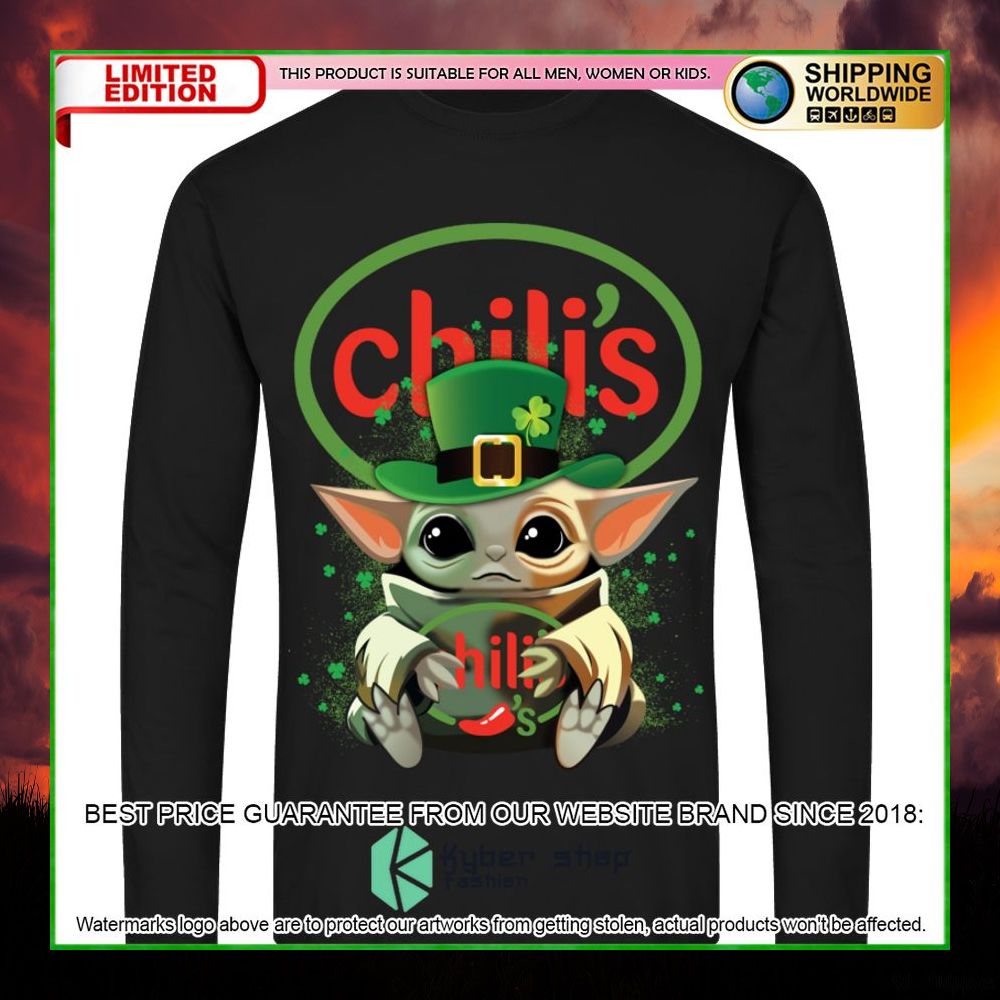 chilis baby yoda patricks day hoodie shirt limited edition 8jkbj