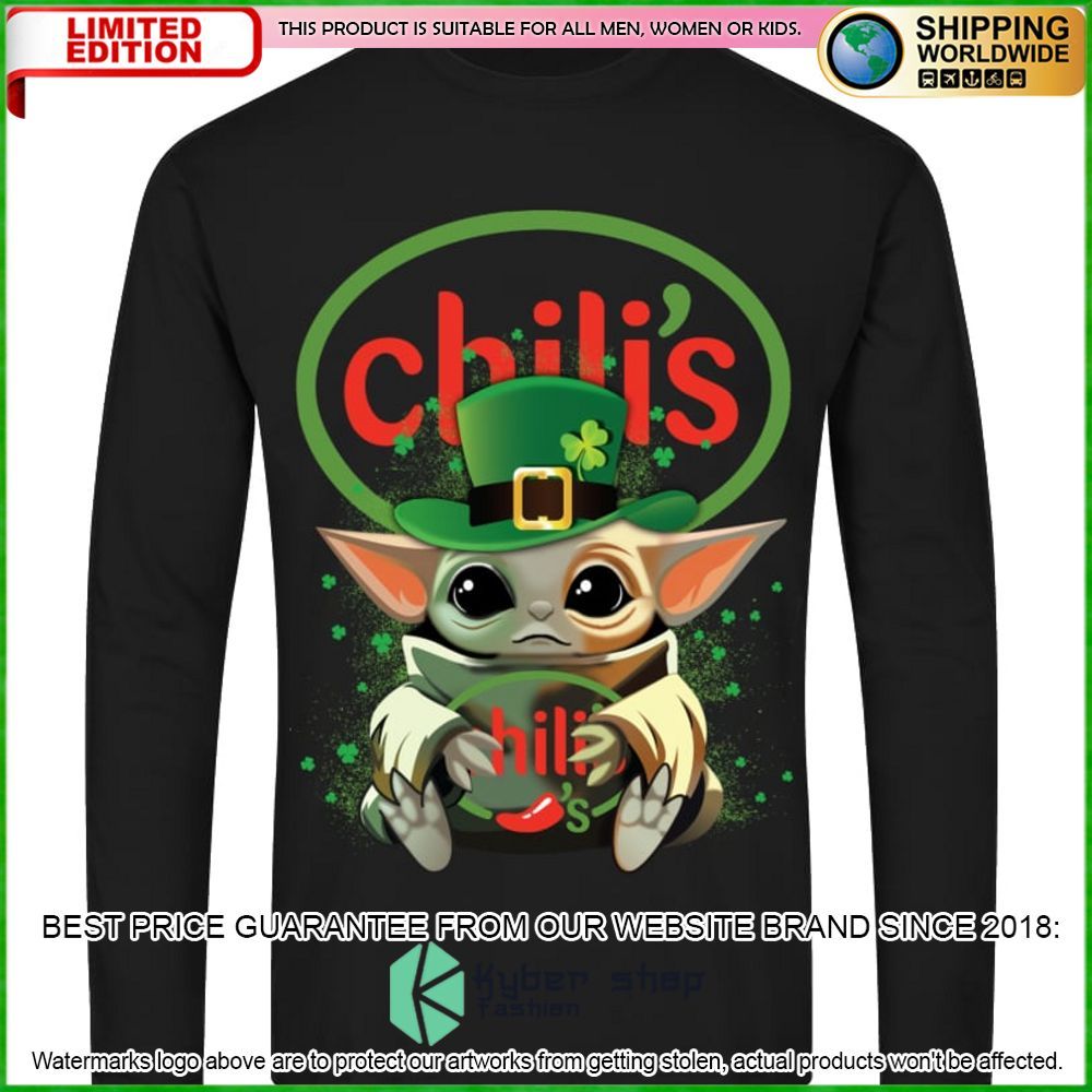 chilis baby yoda patricks day hoodie shirt limited edition adiqt