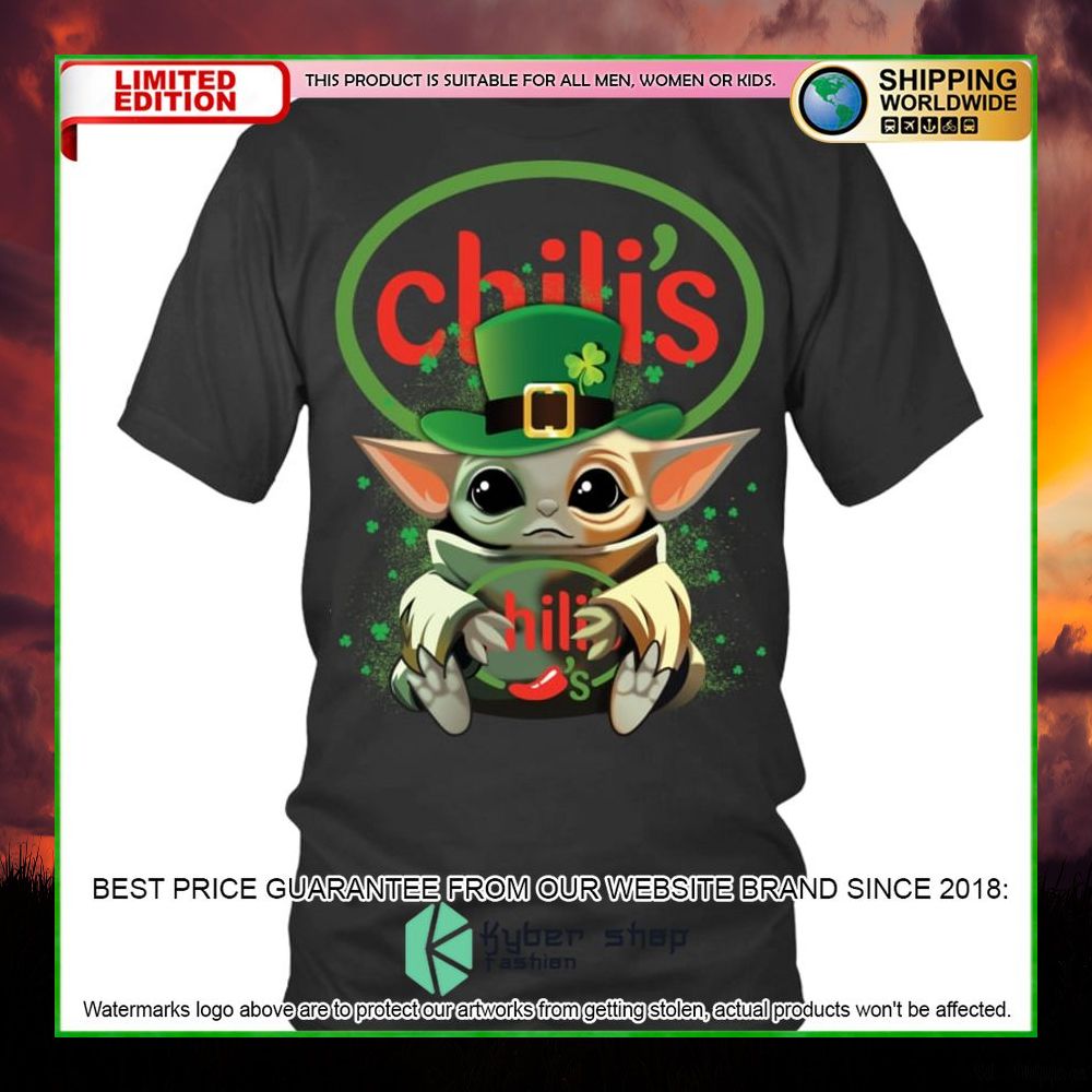 chilis baby yoda patricks day hoodie shirt limited edition kr03g