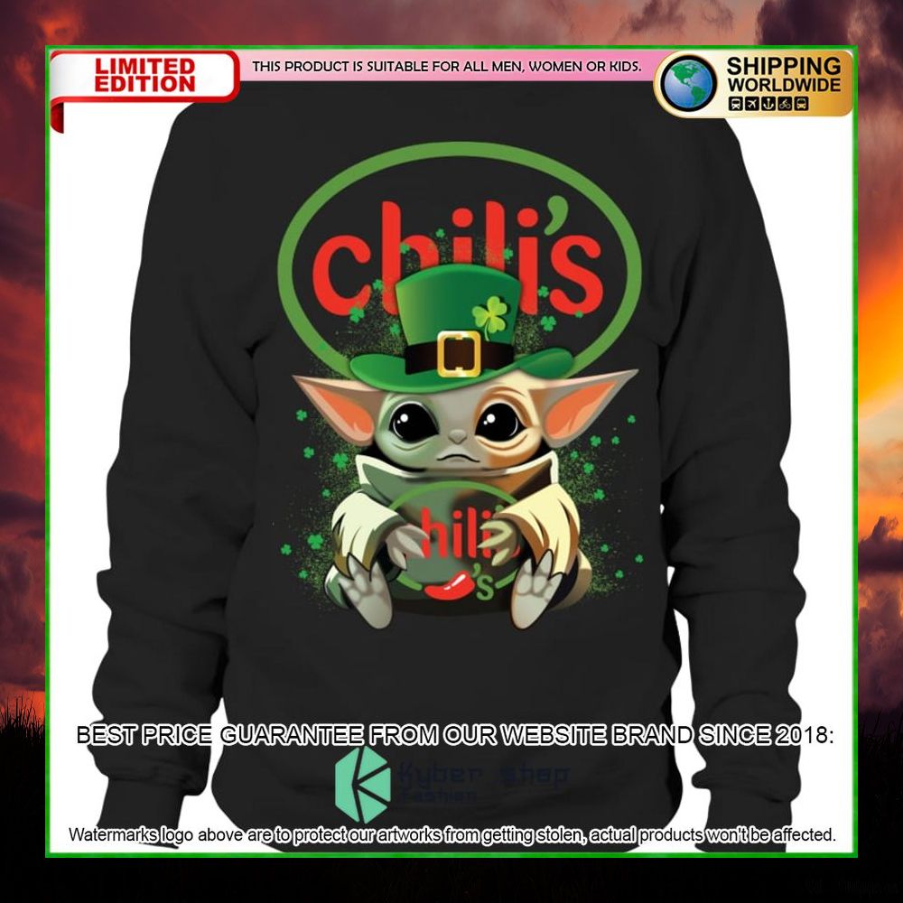 chilis baby yoda patricks day hoodie shirt limited edition nrkb1