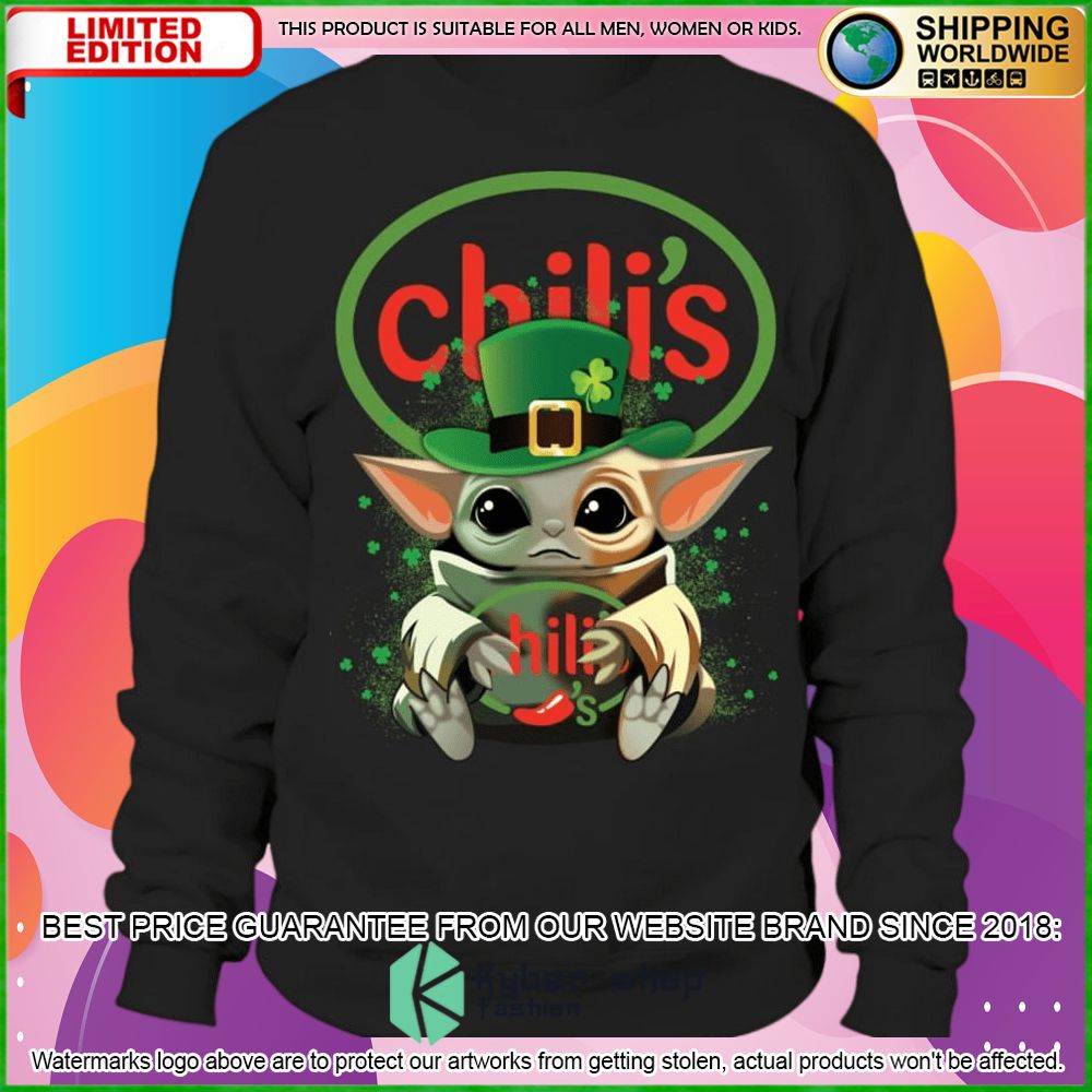 chilis baby yoda patricks day hoodie shirt limited edition rsj89