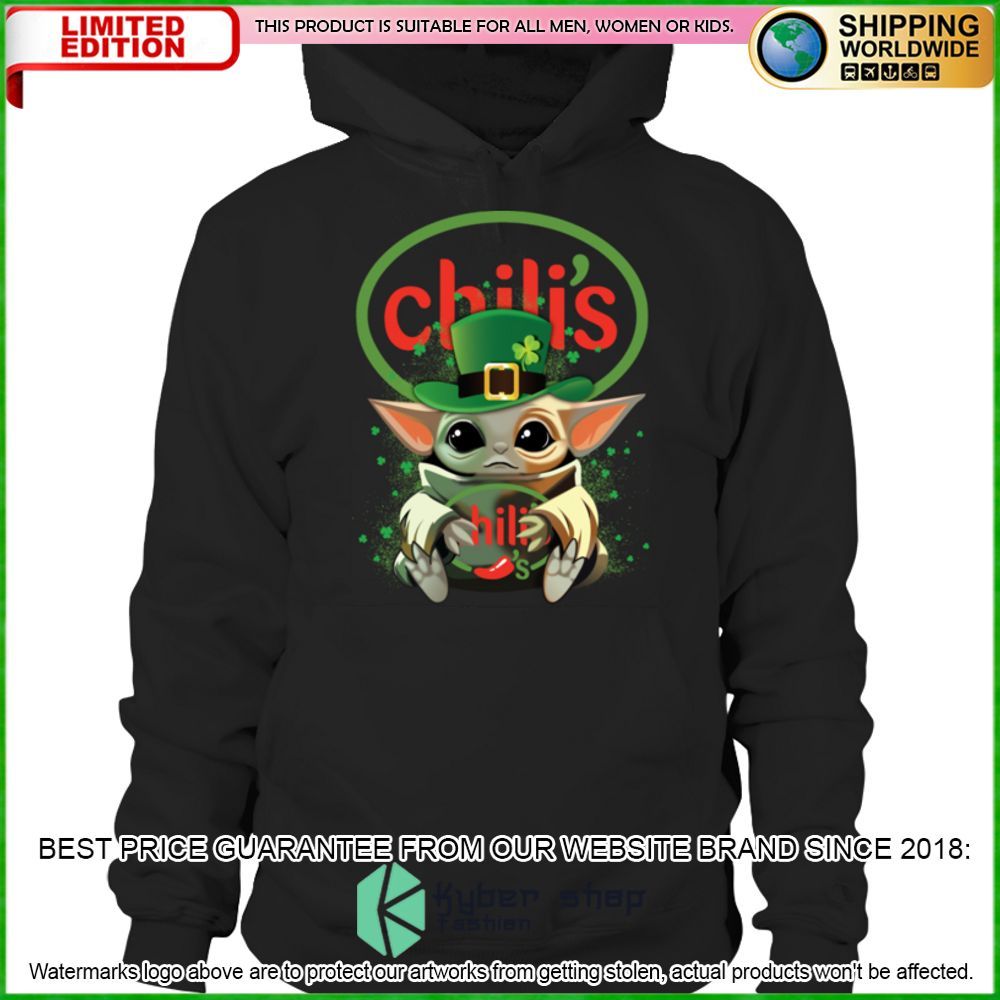 chilis baby yoda patricks day hoodie shirt limited edition uo6gs