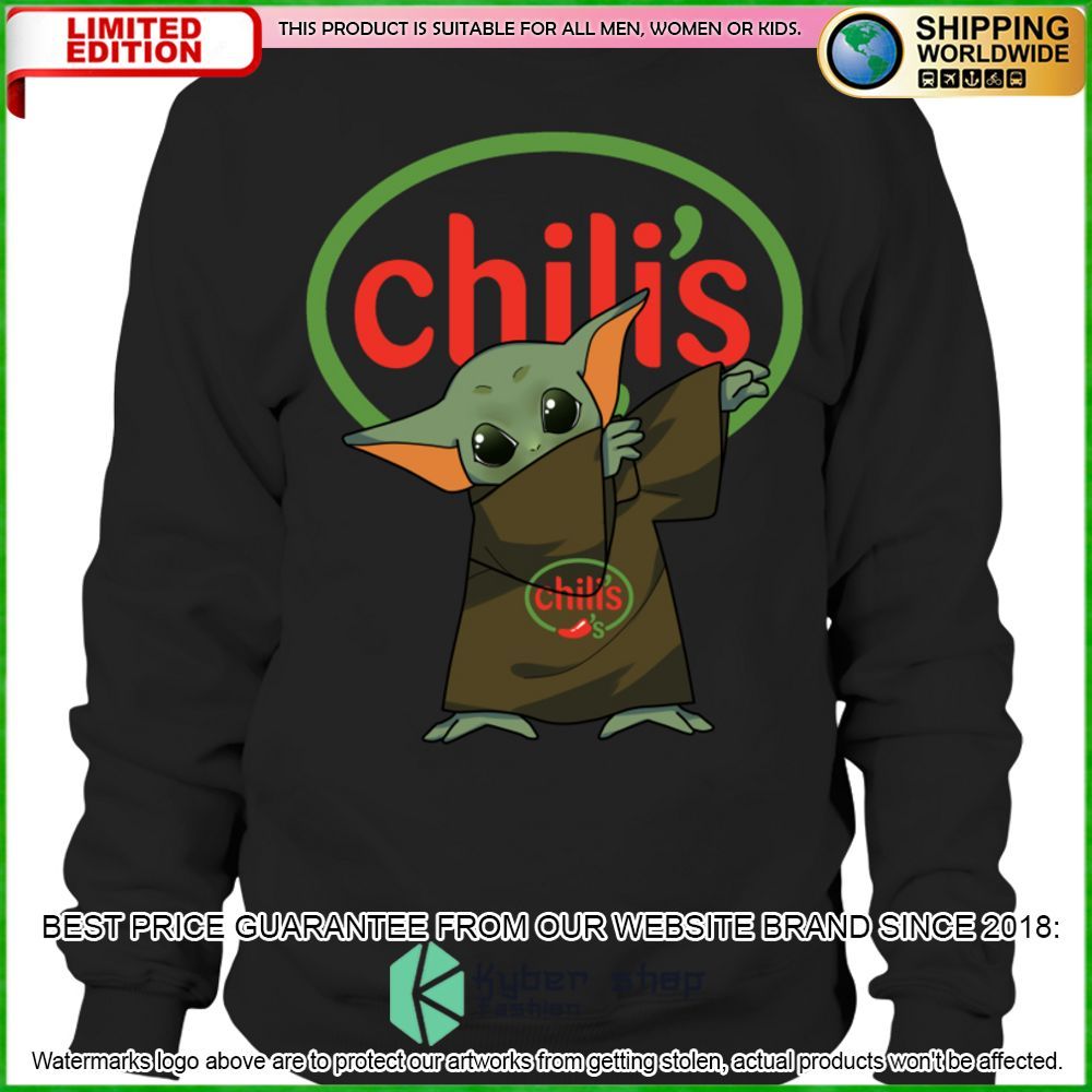 chilis baby yoda star wars hoodie shirt limited edition dzdue