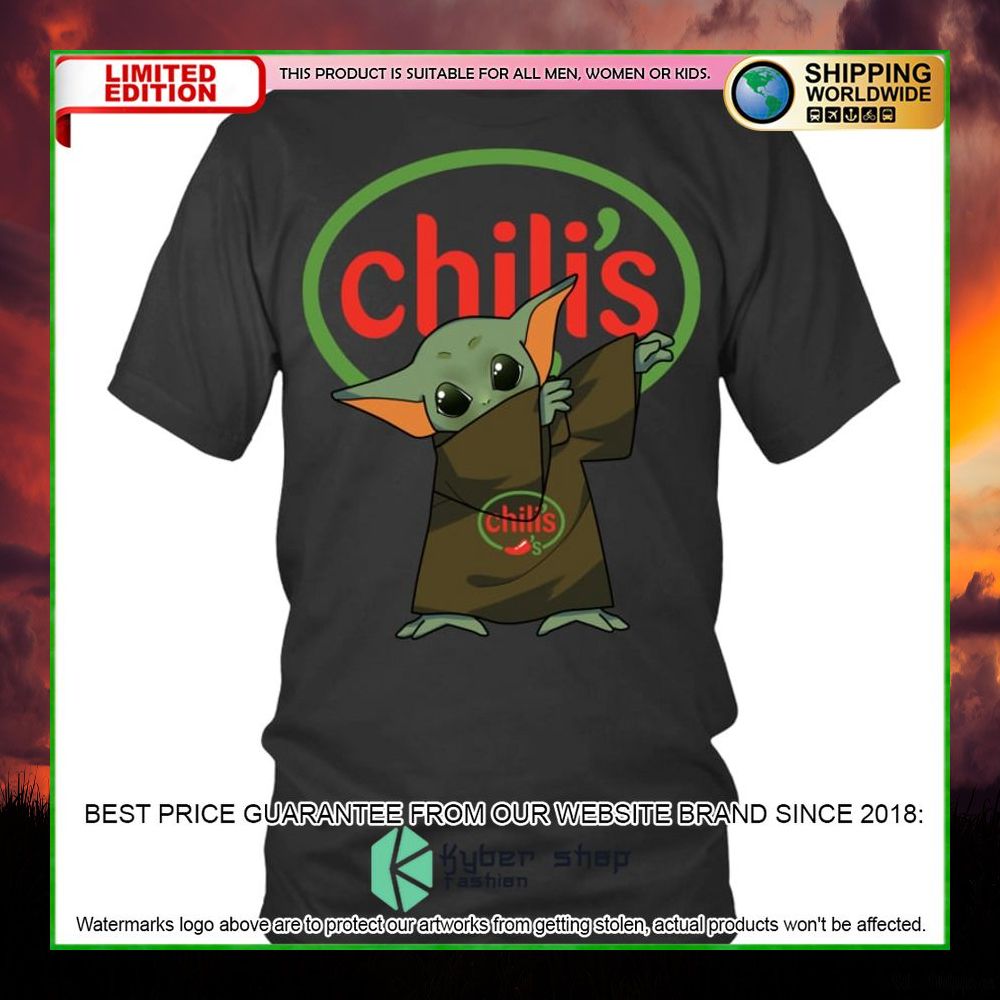 chilis baby yoda star wars hoodie shirt limited edition s0q3f
