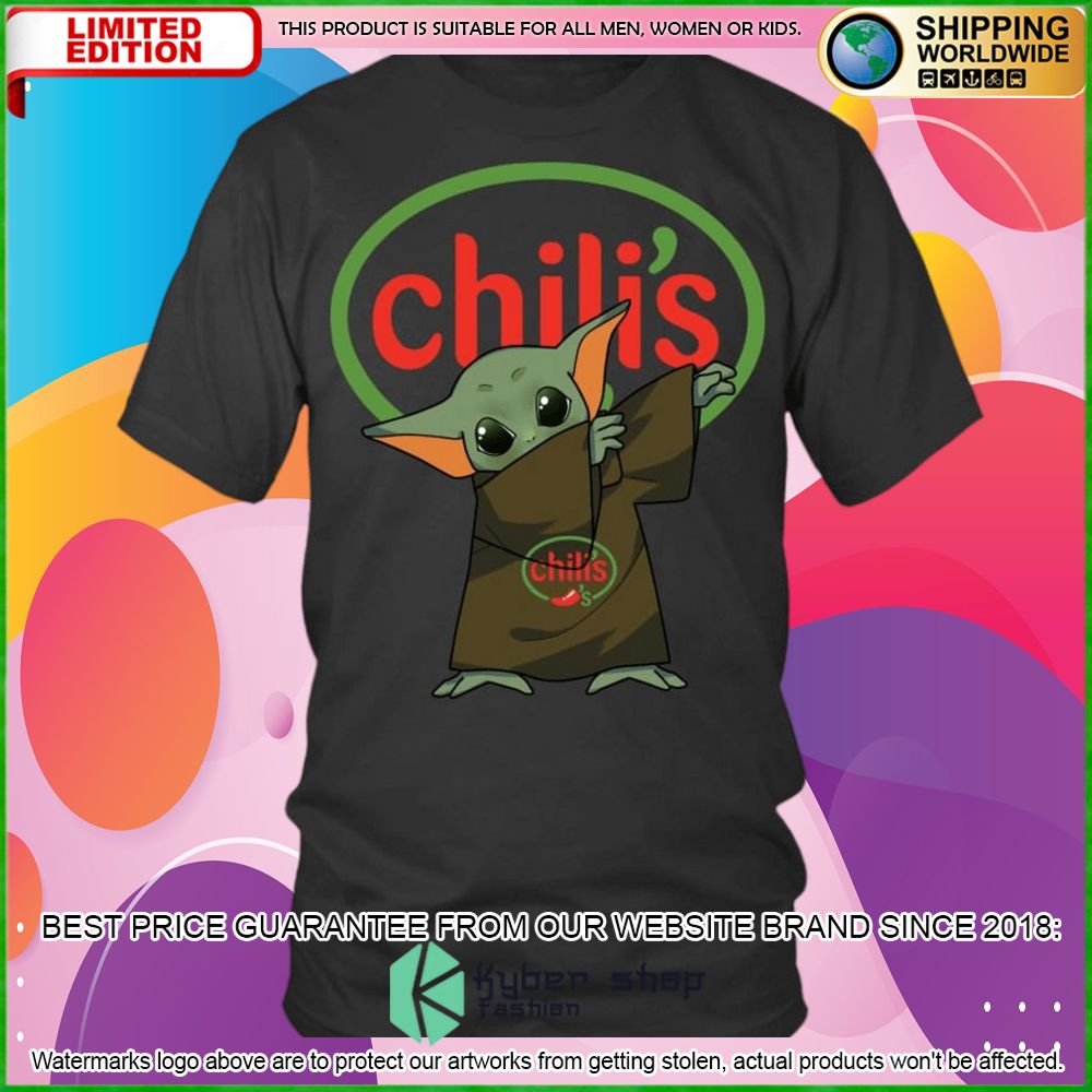 chilis baby yoda star wars hoodie shirt limited edition sukc6