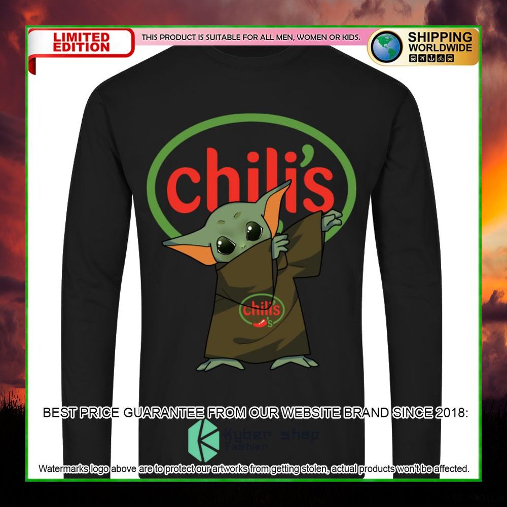 chilis baby yoda star wars hoodie shirt limited edition wbhvc