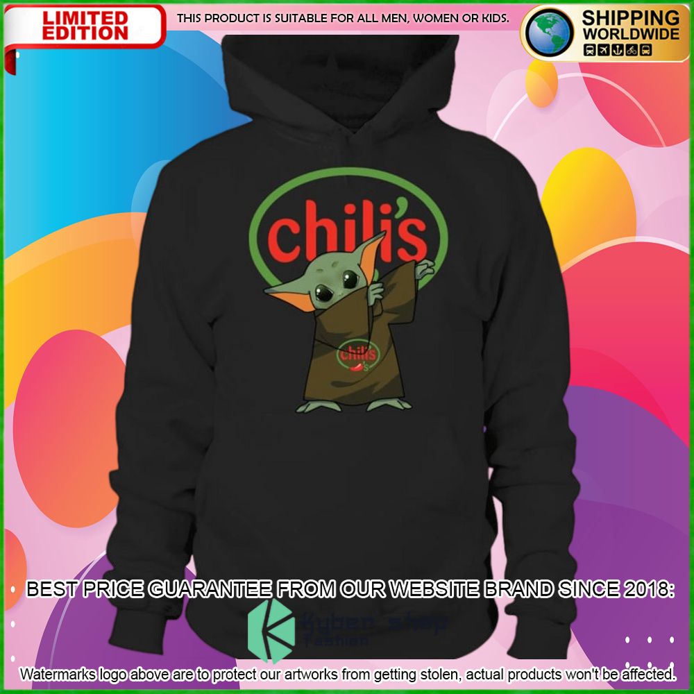 chilis baby yoda star wars hoodie shirt limited edition zhn1q