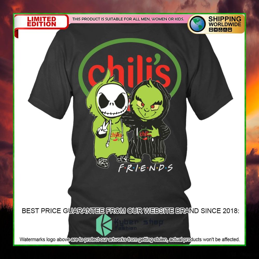chilis jack skelltington grinch friends hoodie shirt limited edition 9e0cp