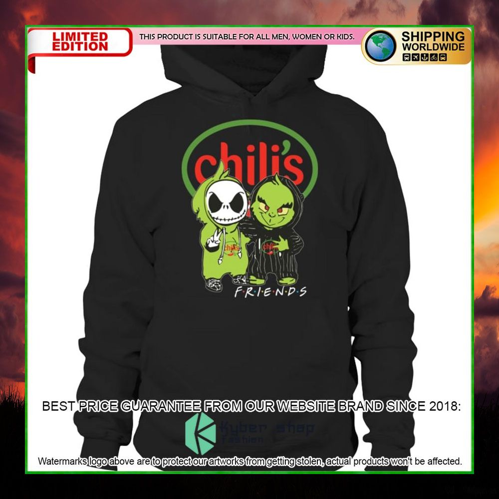 chilis jack skelltington grinch friends hoodie shirt limited edition f01wk