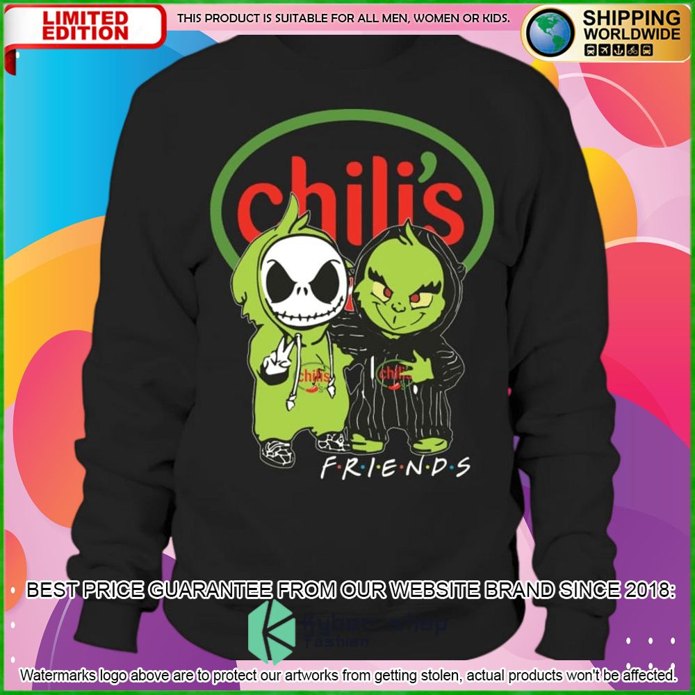 chilis jack skelltington grinch friends hoodie shirt limited edition gl7su
