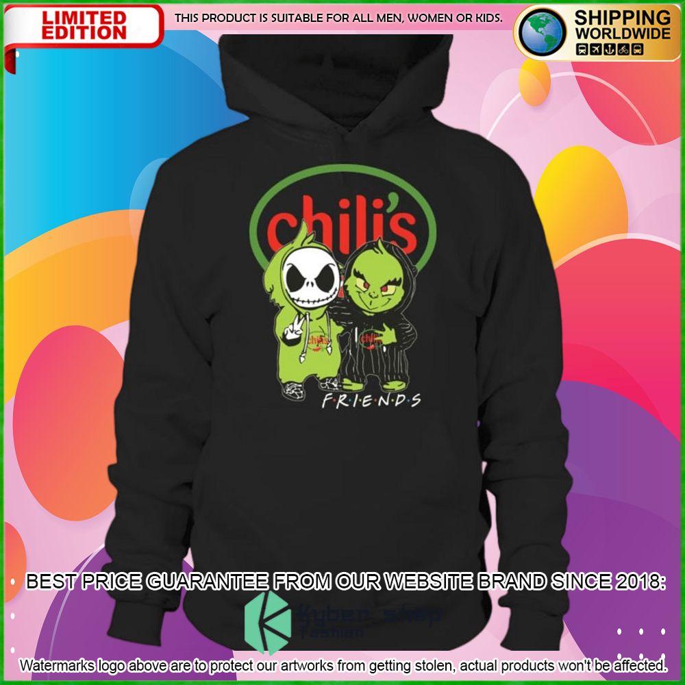 chilis jack skelltington grinch friends hoodie shirt limited edition vmt7a