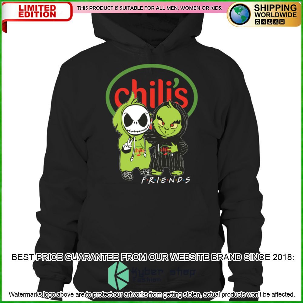 chilis jack skelltington grinch friends hoodie shirt limited edition wki9z