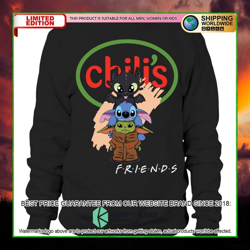 chilis toothless stitch baby yoda friends hoodie shirt limited edition 7fqcy