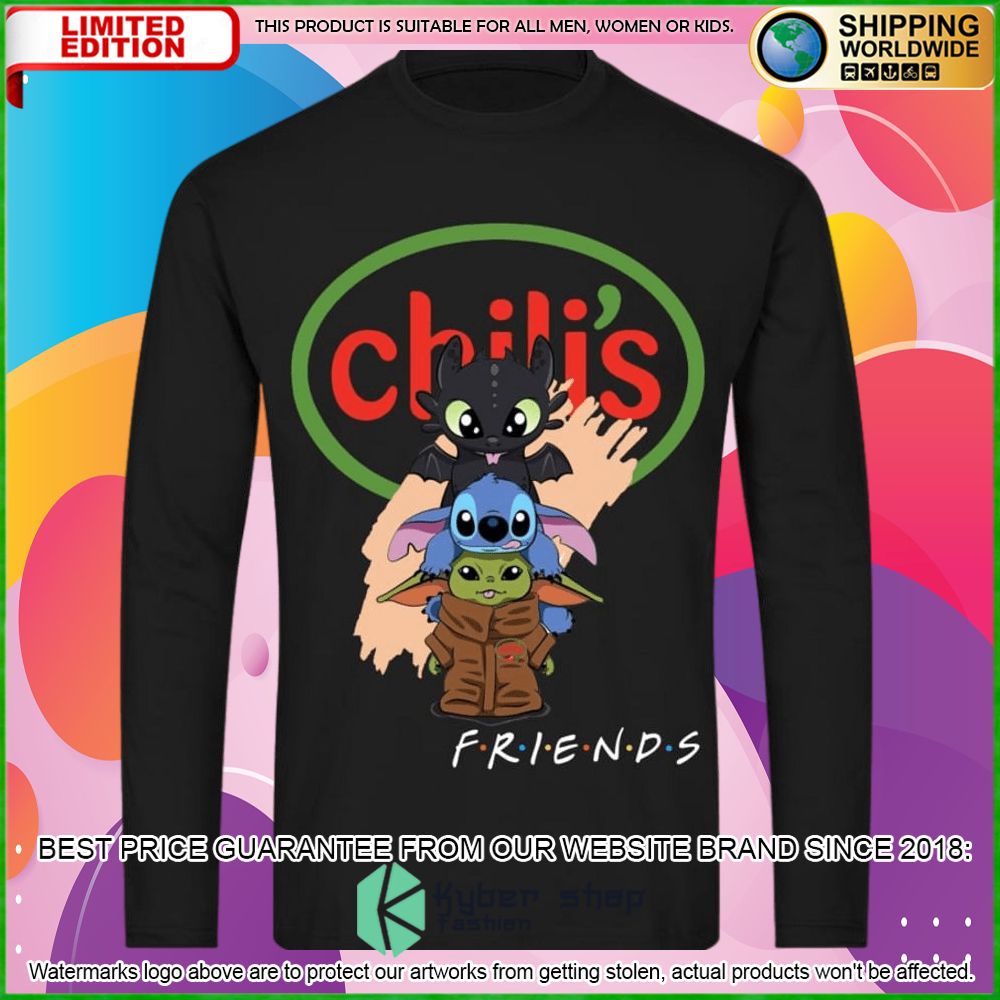 chilis toothless stitch baby yoda friends hoodie shirt limited edition 8gwno