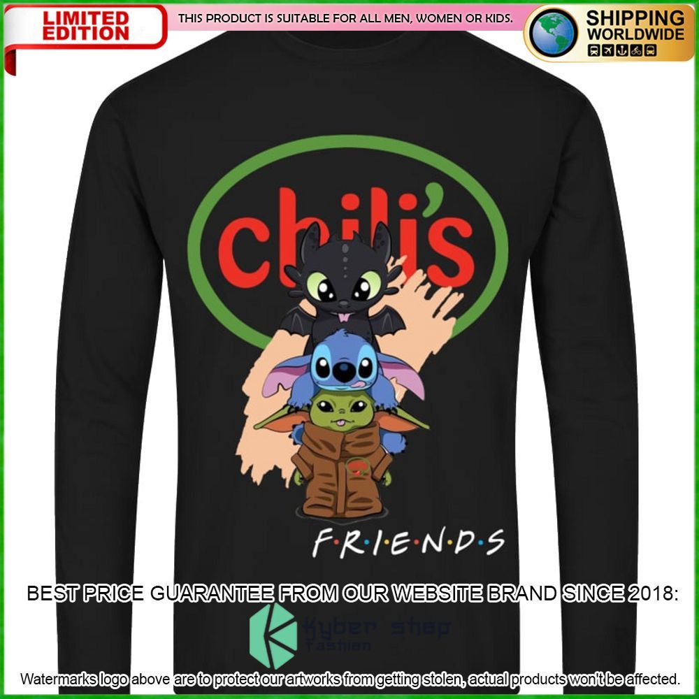 chilis toothless stitch baby yoda friends hoodie shirt limited edition zgzmi