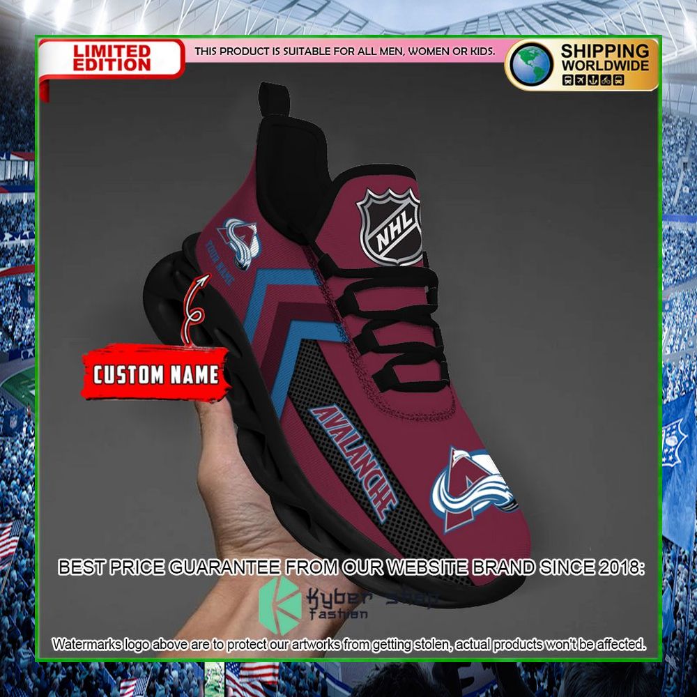 colorado avalanche custom name clunky max soul shoes limited edition