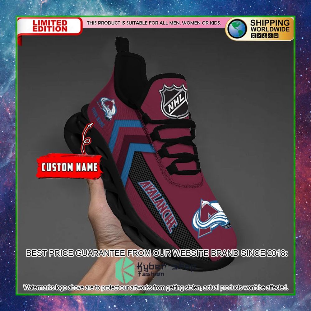 colorado avalanche custom name clunky max soul shoes limited edition p4lr2