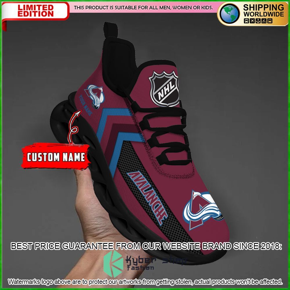 colorado avalanche custom name clunky max soul shoes limited edition u4kbo