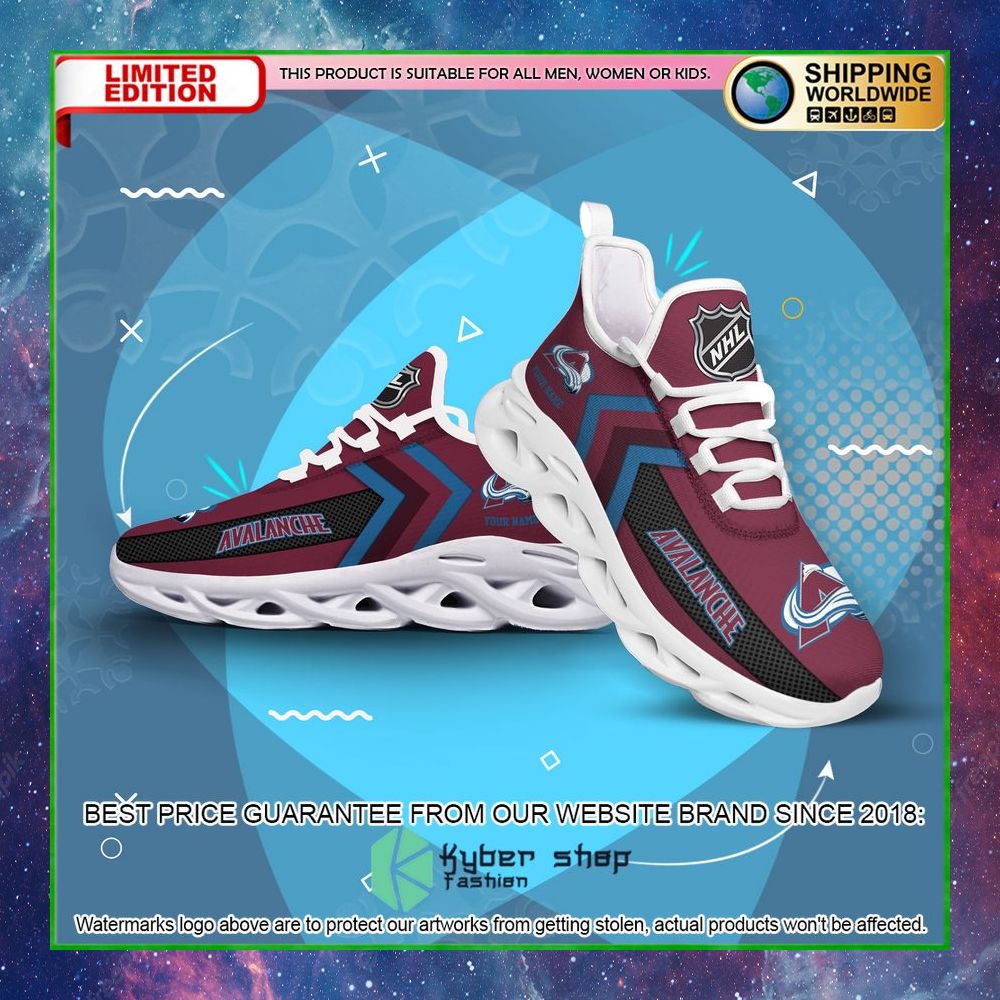 colorado avalanche custom name clunky max soul shoes limited edition