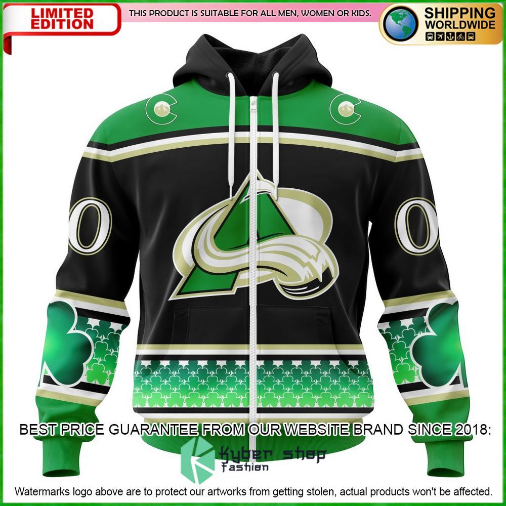 colorado avalanche st patricks day personalized hoodie shirt limited edition tuips