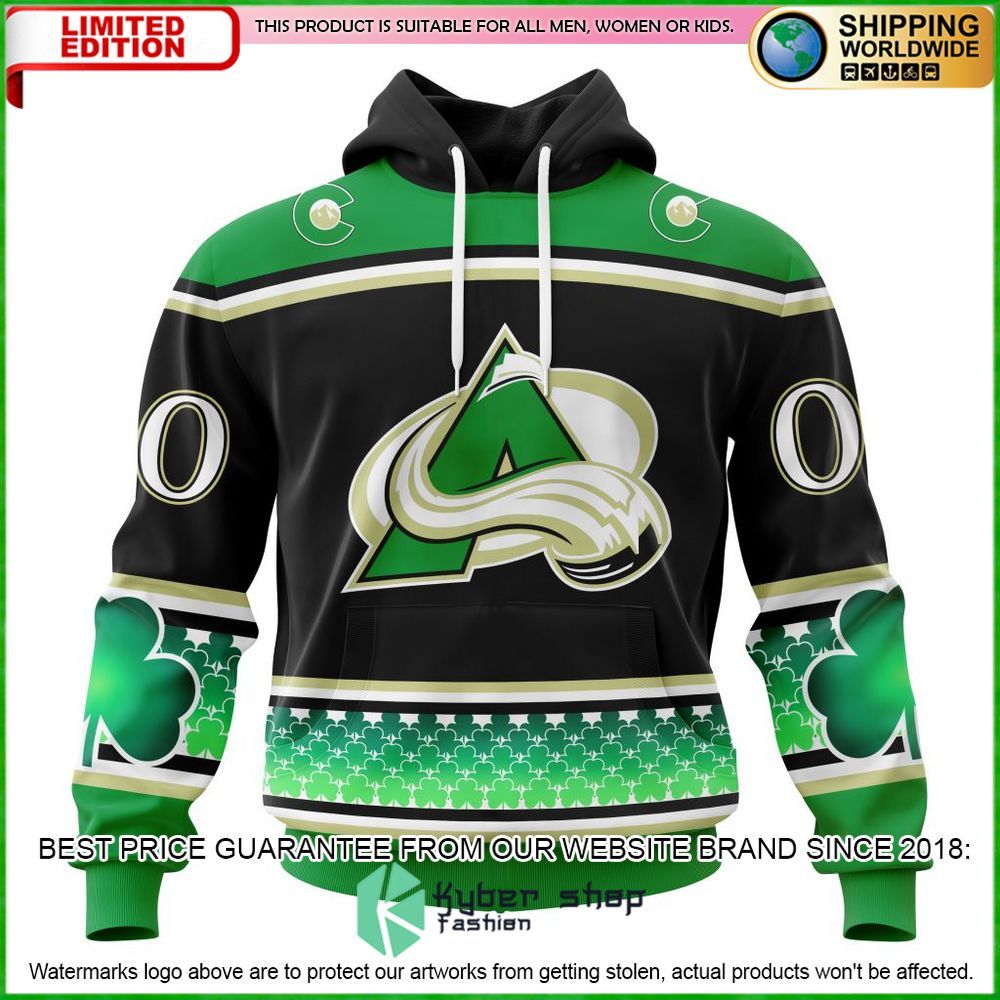 colorado avalanche st patricks day personalized hoodie shirt limited edition vpciy