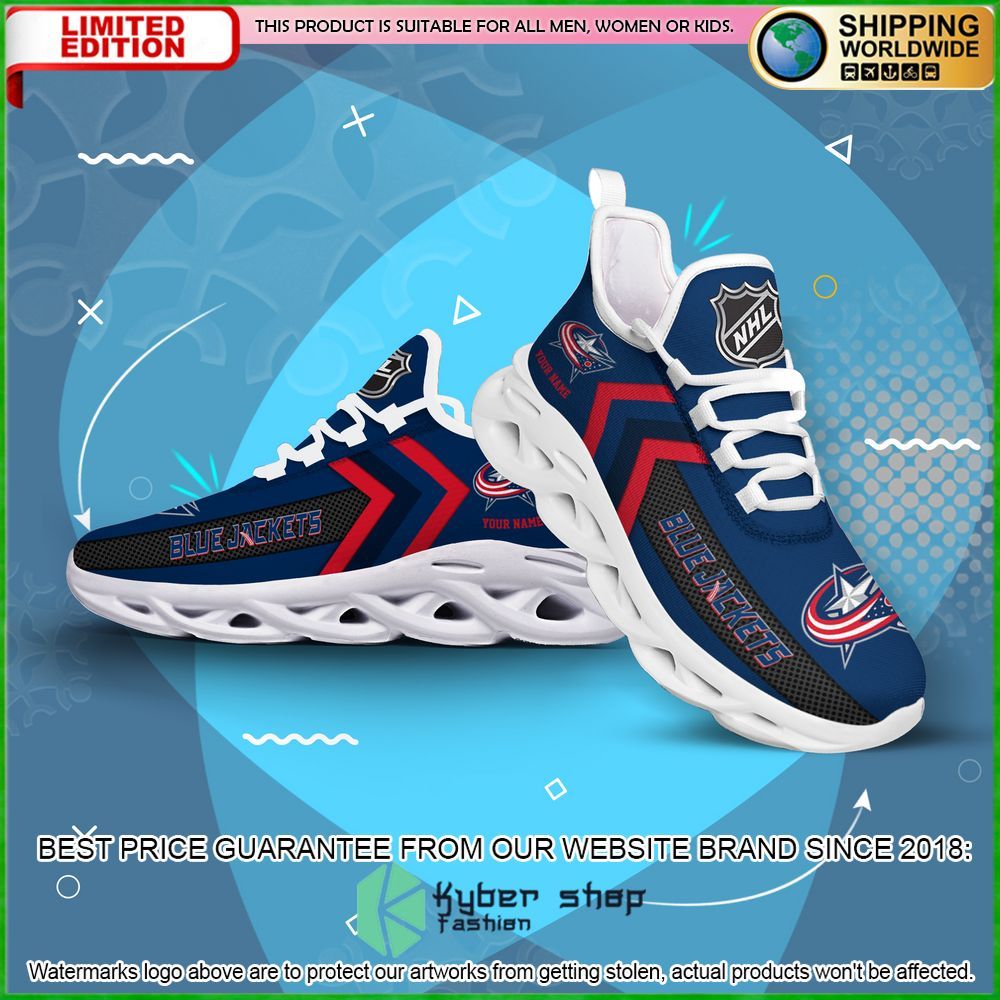 columbus blue jackets custom name clunky max soul shoes limited edition iv904