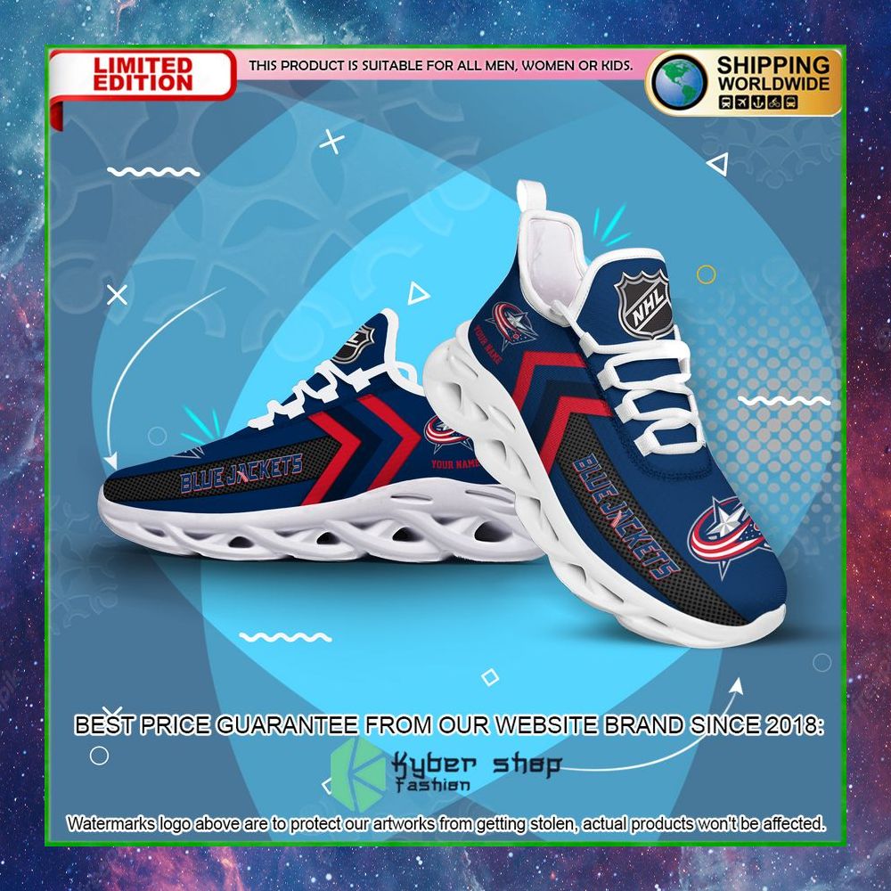 columbus blue jackets custom name clunky max soul shoes limited edition na0wj