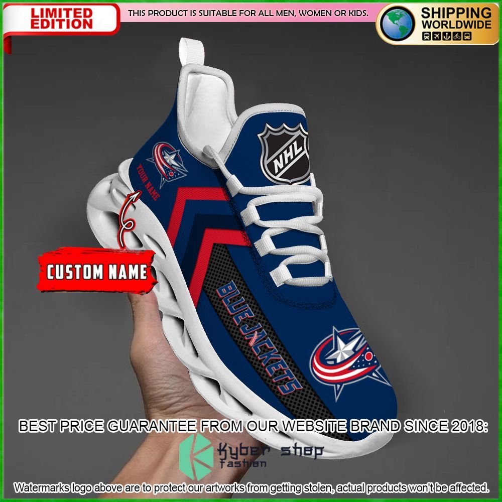 columbus blue jackets custom name clunky max soul shoes limited edition uwk5k
