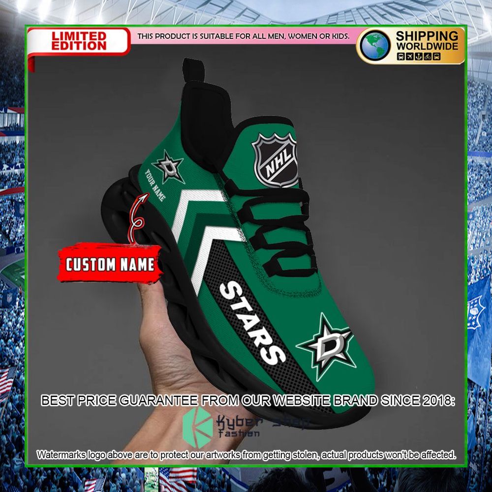 dallas stars custom name clunky max soul shoes limited edition 4gp6r