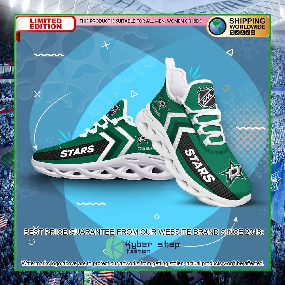 dallas stars custom name clunky max soul shoes limited edition jzliy