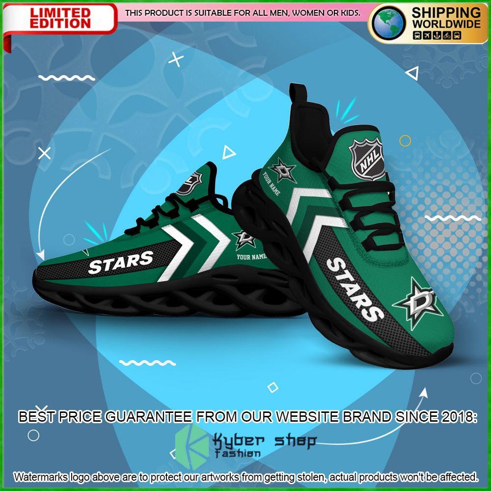 dallas stars custom name clunky max soul shoes limited edition oathu