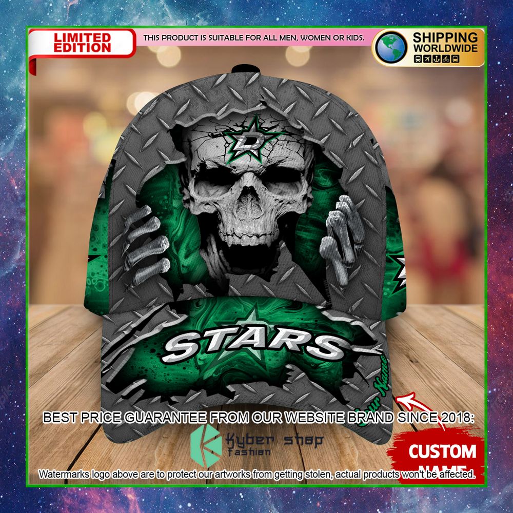 dallas stars custom name nhl skull cap limited edition ie3d8