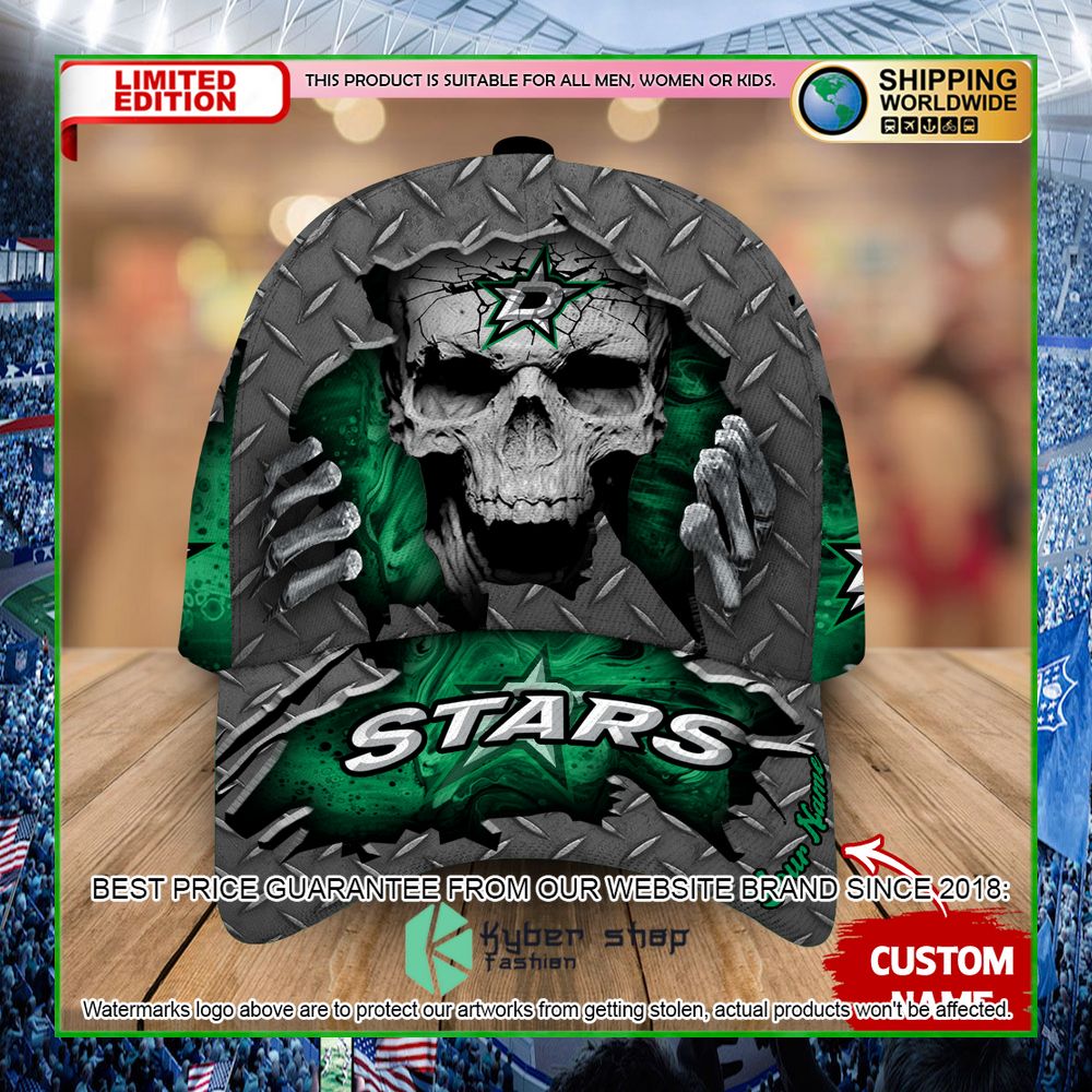 dallas stars custom name nhl skull cap limited edition nrbrm
