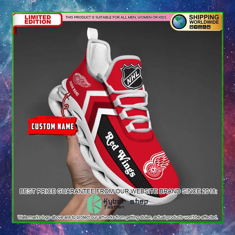 detroit red wings custom name clunky max soul shoes limited edition oi8gl