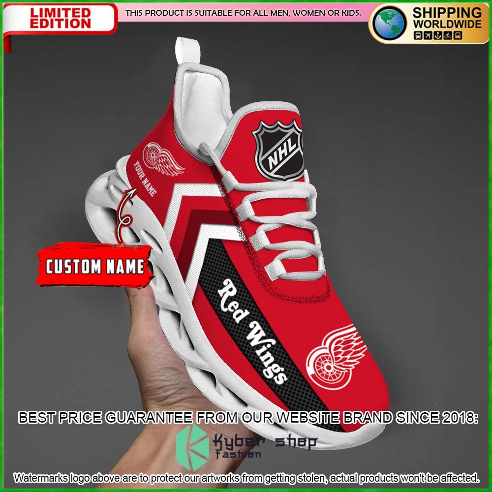 detroit red wings custom name clunky max soul shoes limited edition qyohl