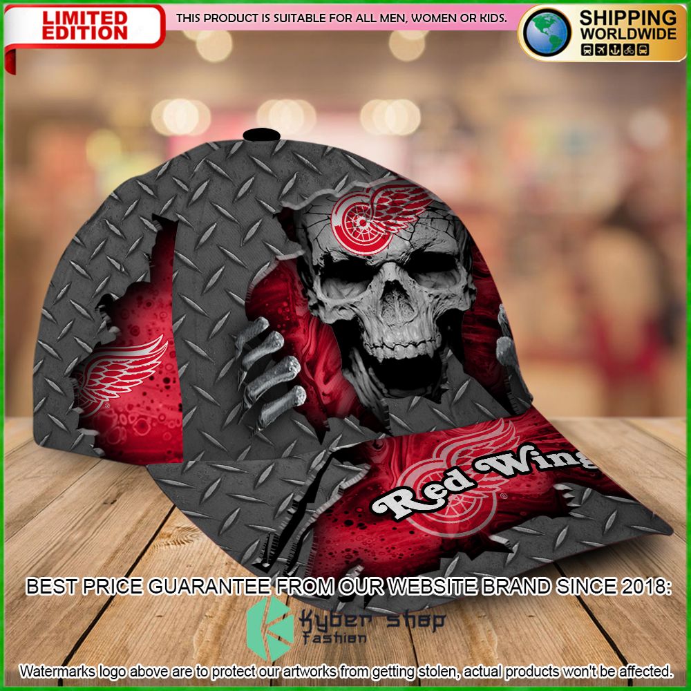 detroit red wings custom name nhl skull cap limited edition 9egtz