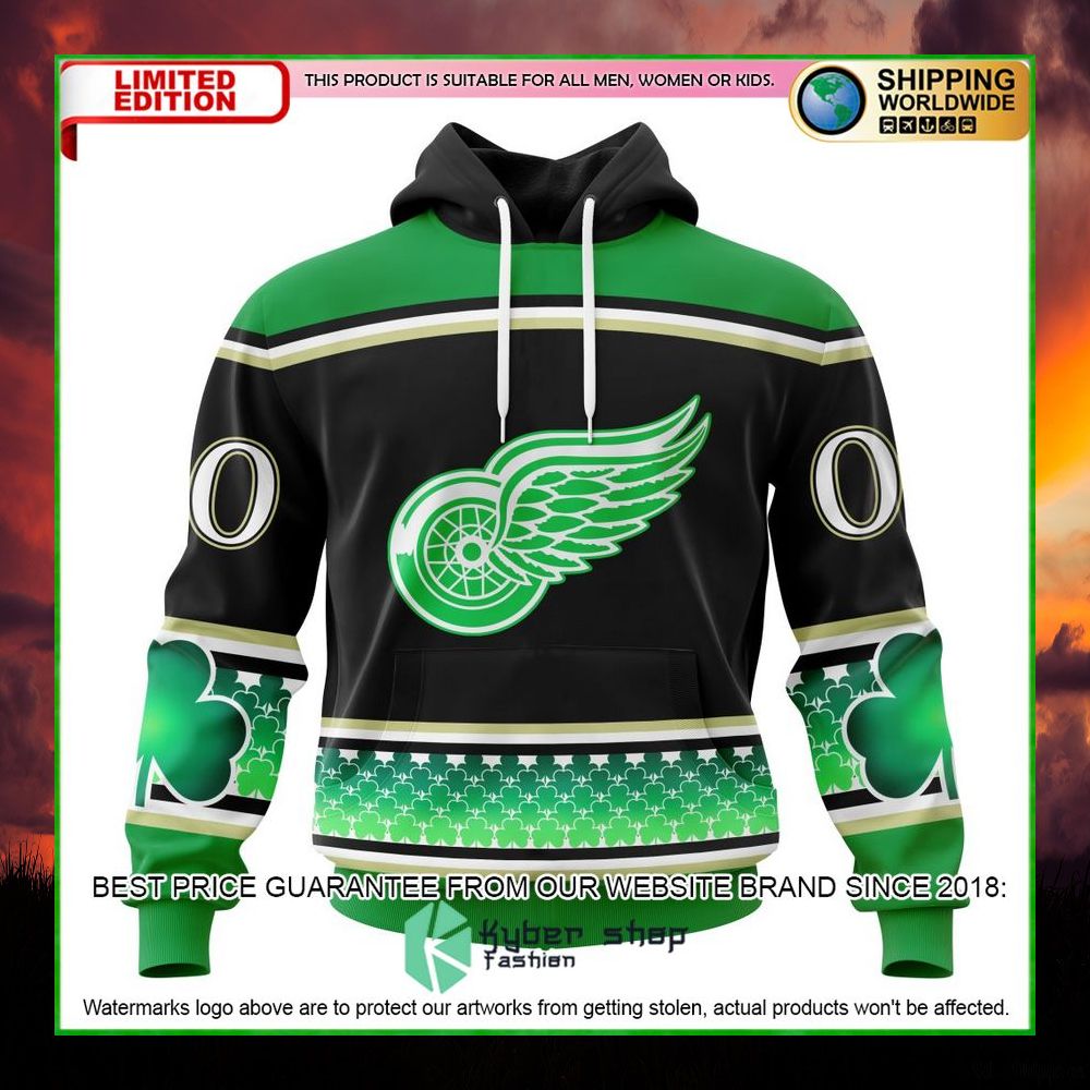 detroit red wings hockey celebrate st patricks day personalized hoodie shirt limited edition